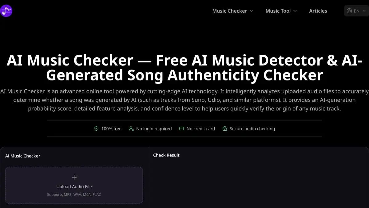 Free AI Music Checker
